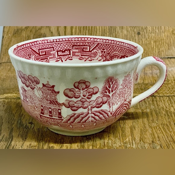19th Century Vintage  Adams England Pink Willow Transferware Teacup - Picture 12 of 16